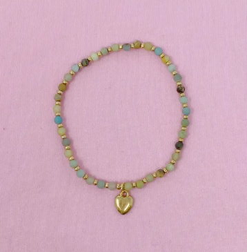 Beaded Heart Anklet