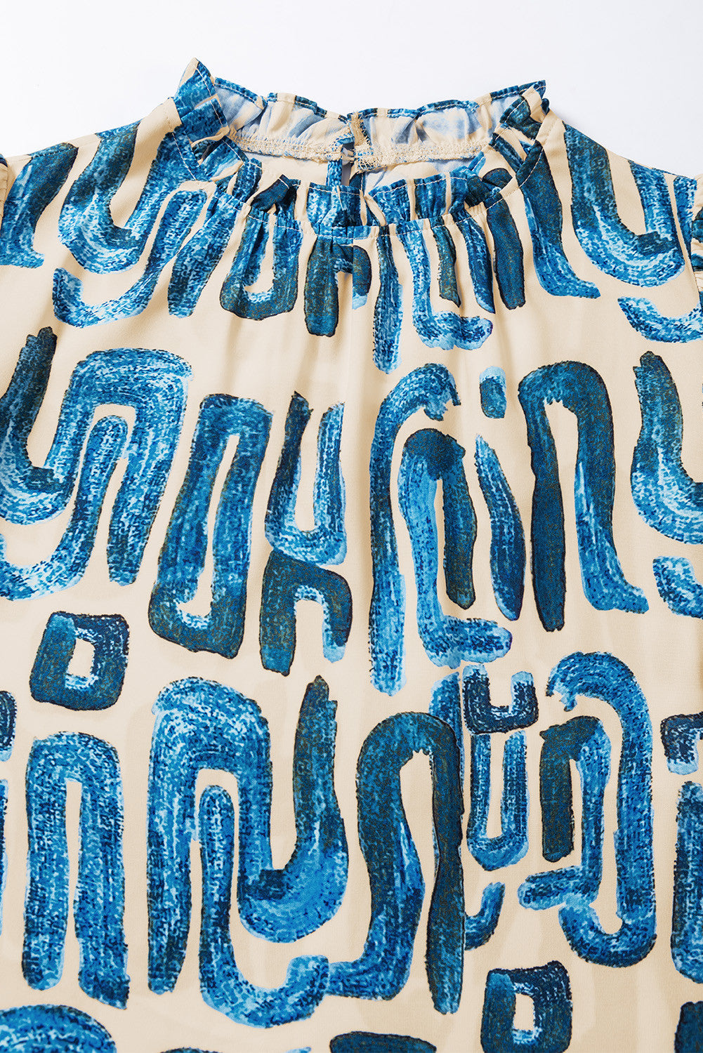 Beige Embroidered Sleeve Blouse LT