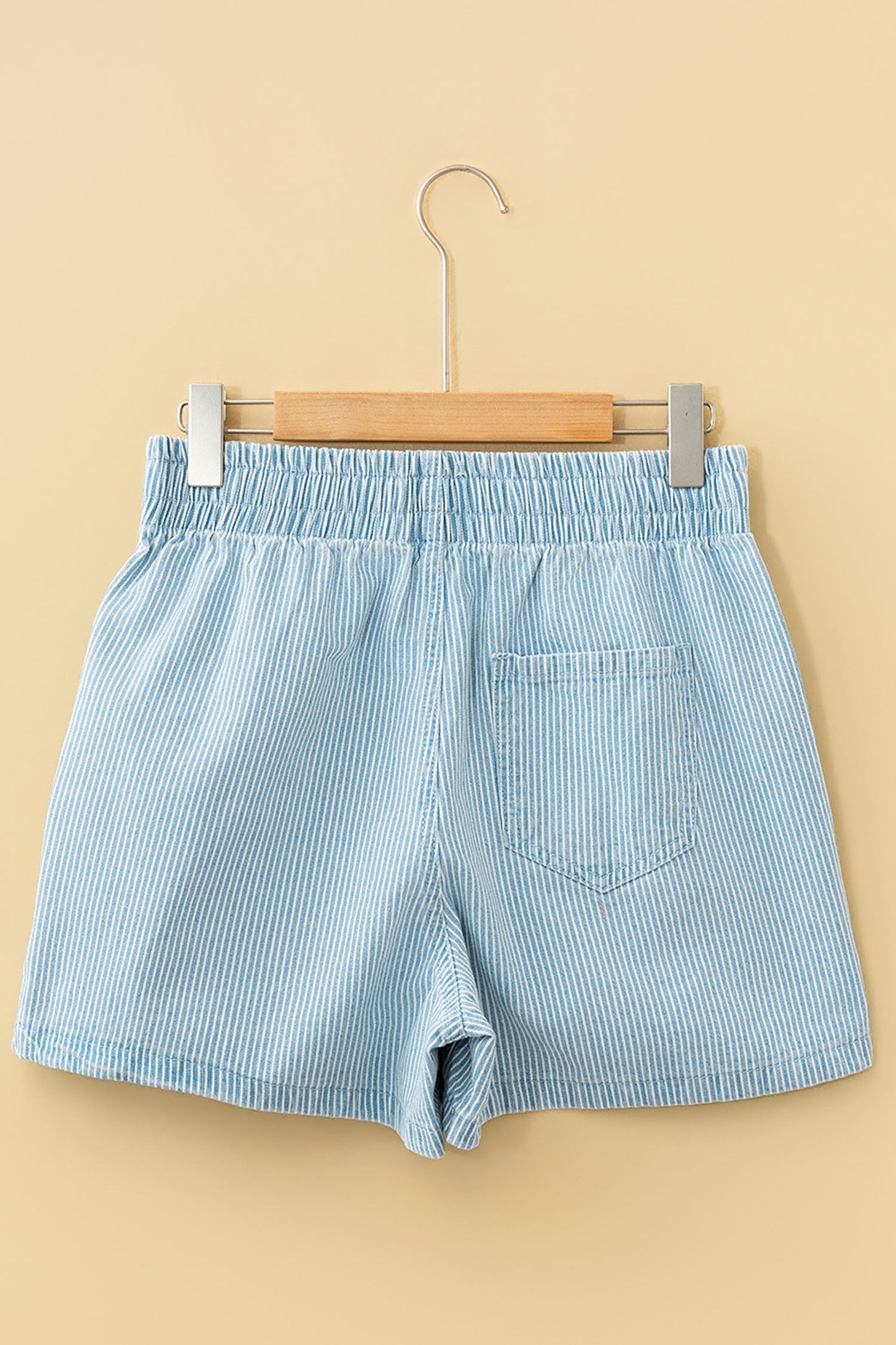 Blue Stripe Plus Size Denim Shorties