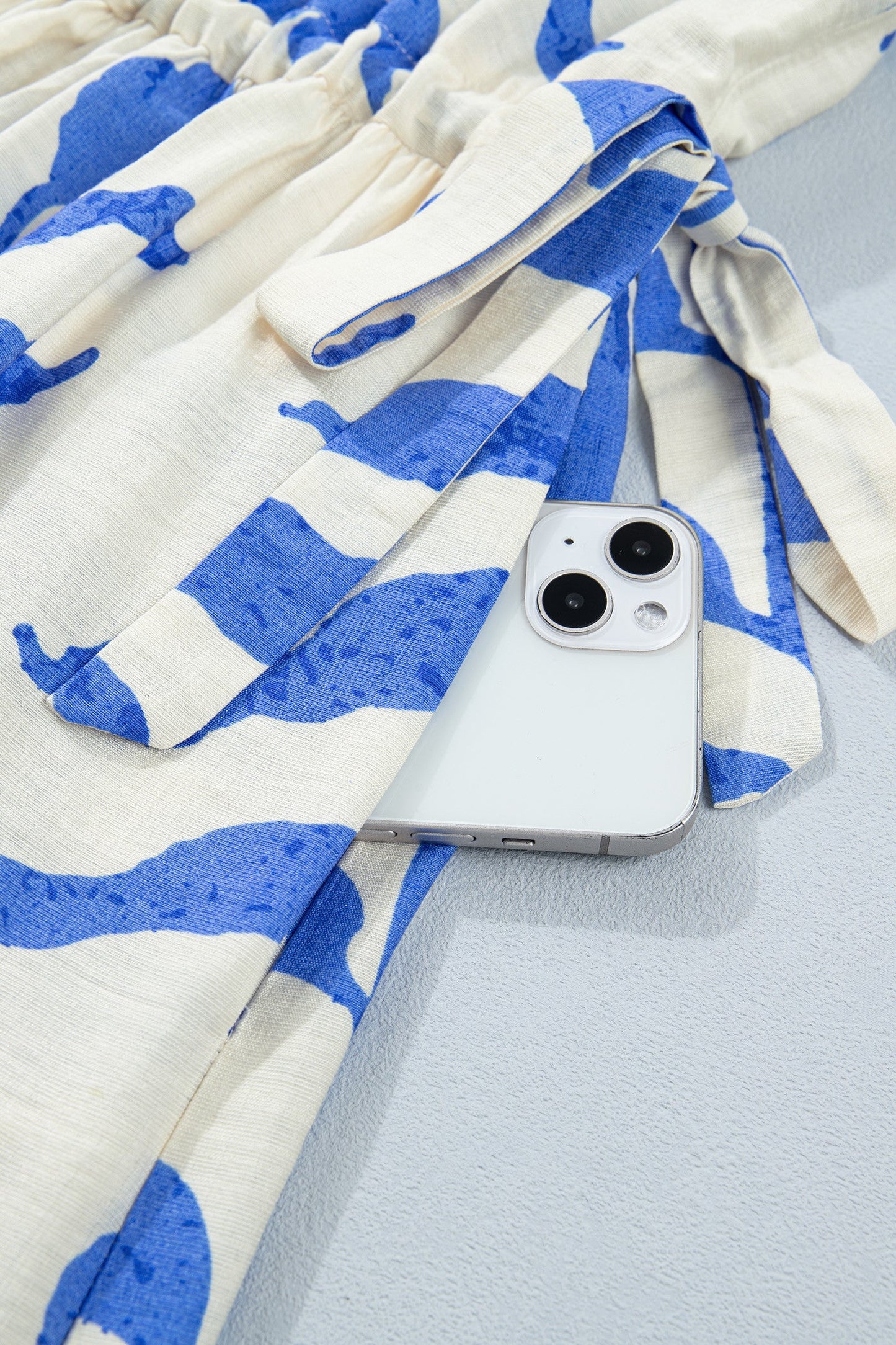 Blue Leaf Botanical Maxi Dress RTS