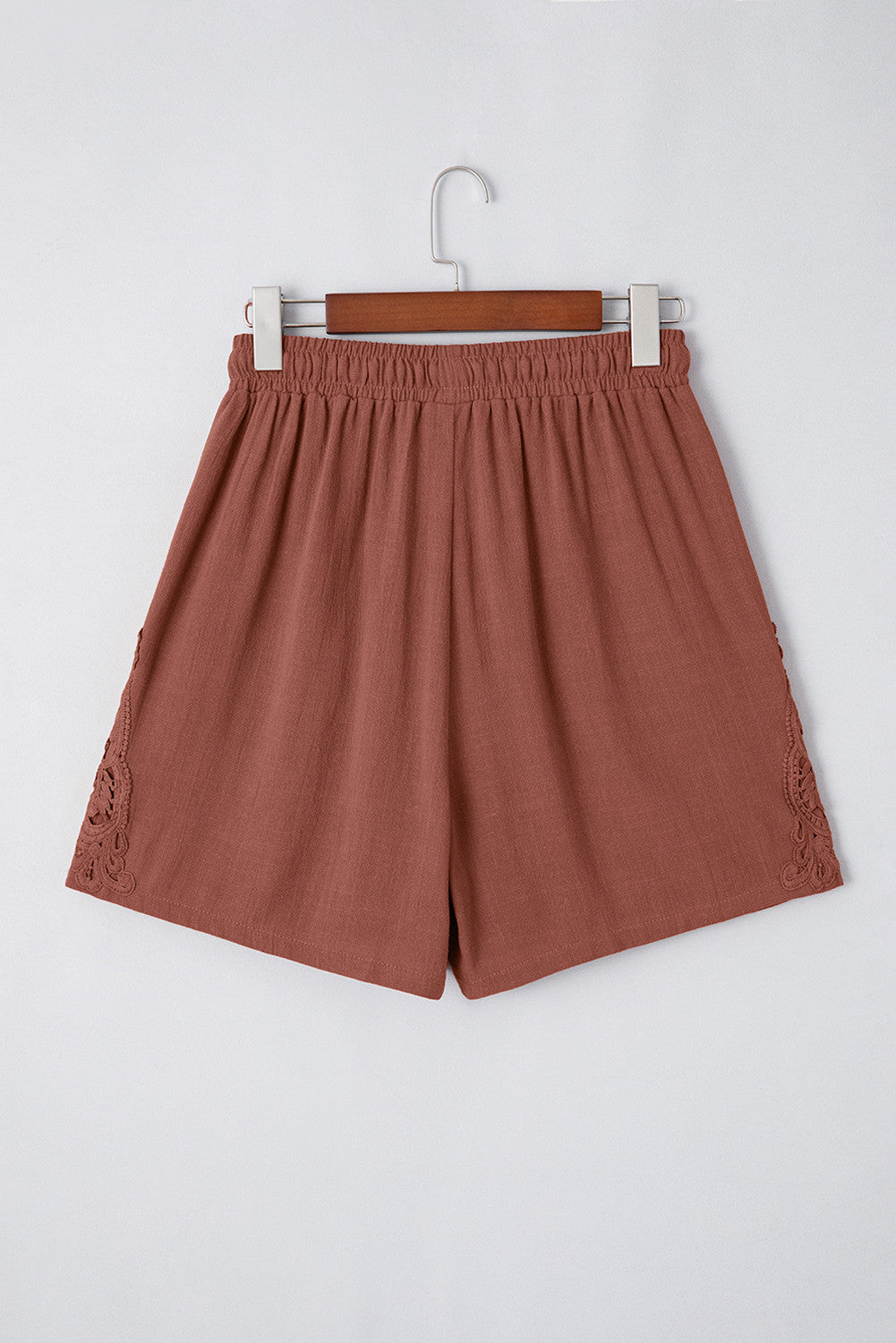 Chestnut Loose Linen Shorties