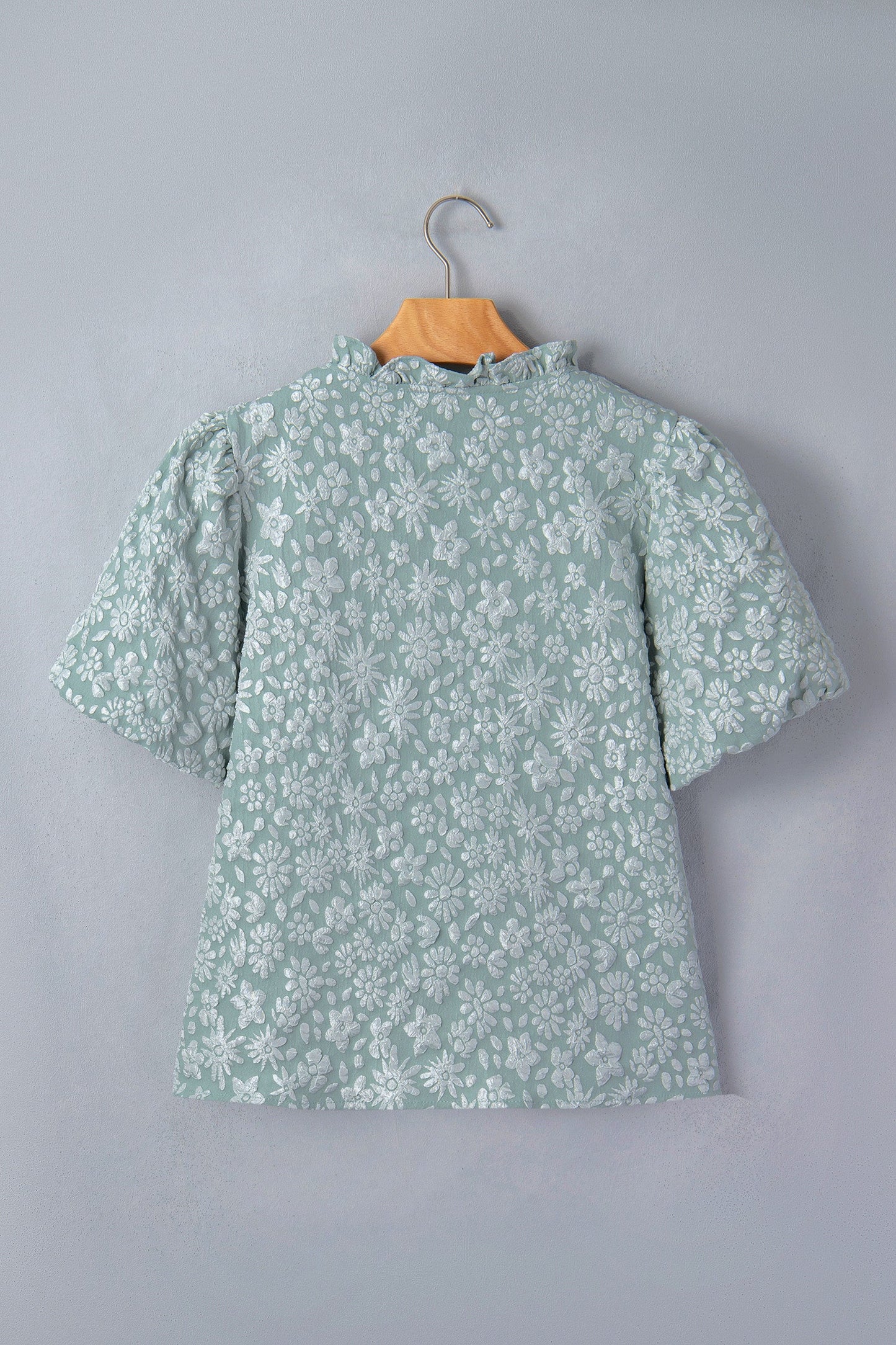 Floral Textured Puff Blouse RTS