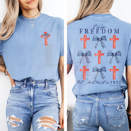 Freedom Comfort Colors Tee - Washed Denim